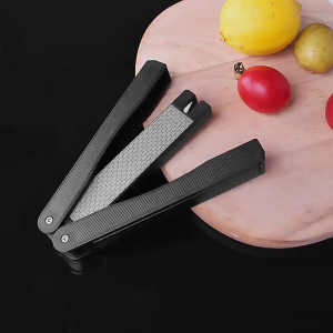 400/600 Grit Double-Sided Pruners Stone or Sharpening Stone Garden Tool Sharpener Folding Pocket Diamond Knife Sharpener