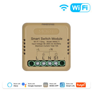 （New Product) MOES Tuya WiFi/Zigbee Mini DIY Smart Switch Module 1-4 Gang Timer Home Automation Voice Control Work With Google Home Alexa