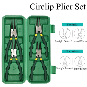 X-Tools Tang Snap Ring Circlip Pliers Set 4pcs Bahan CRV Anti Slip Free Box - 6574