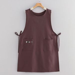 GRACETEN Polyester Long Vest Apron Waterproof with Pockets Painting Apron  Stain Resistant Cooking Apron Kitchen Use