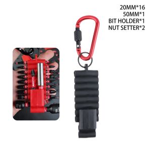 xpkQ Portable Rubber Screwdriver Bit Holder With Carabiner Keychain Bits Holder Multi Cross Driver Bit Organizer Sleeve Holder Y5R7K