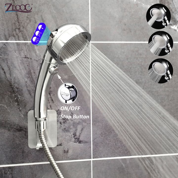 【good Use Hhg】zloog 3 Modes Bathroom Handheld Shower Head High Pressure