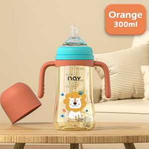 300ML Newborn Baby Milk Glass Bottle Anti-Drop And Anti-Choking Heat Resistant Nursing Baby Feeding Bottle