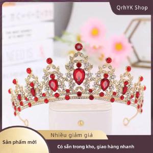 Hàng có sẵn✨ Sang Trọng Thanh Lịch Pha Lê Công Chúa Vương Miện Tóc Phụ Kiện Vương Miện Cho Phụ Nữ Đảng Rhinestone Wedding Bridal Vương Miện Mới Đầu Đồ Trang Sức