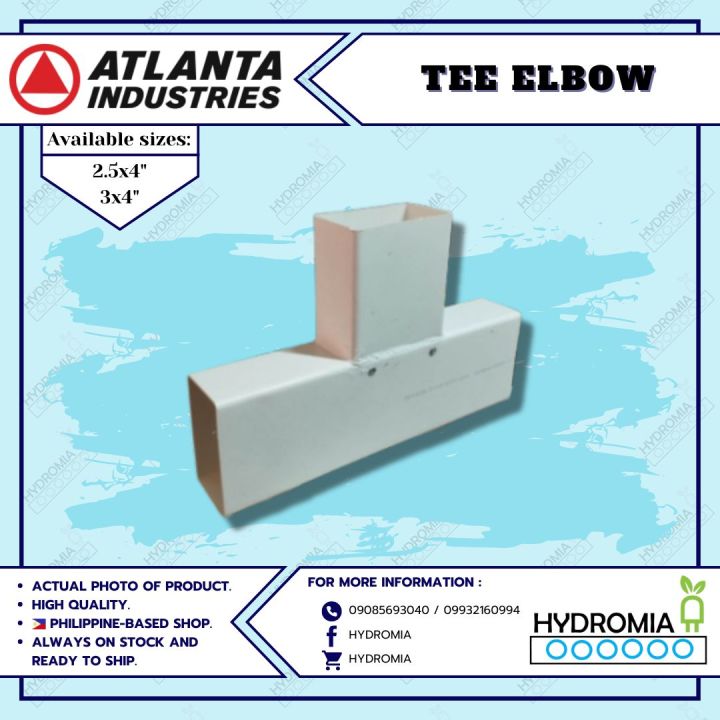 ATLANTA DURACON DOWNSPOUT PVC TUBULAR TEE 2 1/2X 4 , 3X4 (FABRICATED ...