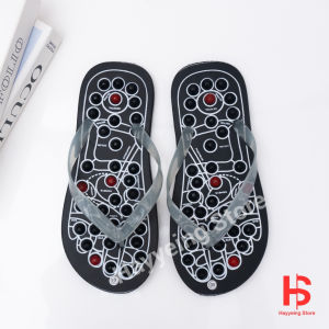 PROMO Sandal Repleksi Pria Sendal Capit Kesehatan Terapi Pijat Rematik Spon Kombinasi Kayu