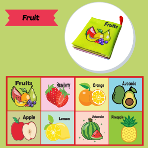 Buku Kain Edukasi Bayi Bunyi Kresek-Kresek Soft Book Mainan Balita Karakter By.Shafiyyah Sarban