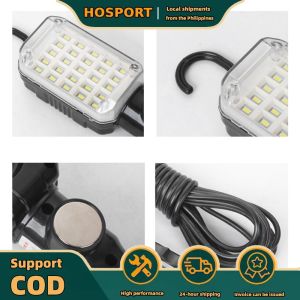 【HOSPORT】 AC 220V Rechargeable Work Lights with Magnetic Base 12.5W Inspection Construction Light Portable Handheld Light for Car Repair