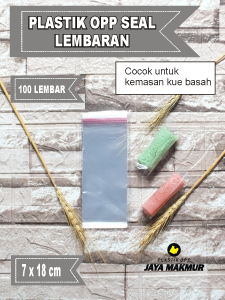 Pastik Lembaran Seal 7 x 18 Cm Plastik OPP Bening Plastik OPP Kue Basah One Sheet