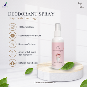 BPOM Feed Your Skin deodorant spray 90ml beauty by syahrazad tawas penghilang bau badan varian romantic breeze