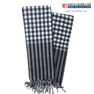 Khăn Rằn Nam Bộ Đen Trắng Loại Tốt Size Lớn 160*60 Cm