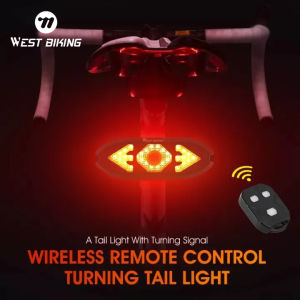 【ส่งของจากไทย】WEST BIKING 5โหมดจักรยานสัญญาณเลี้ยวไฟท้ายพร้อมฮอร์น LED ความสว่างสูงจักรยานไฟท้ายกันน้ำชาร์จความปลอดภัยไฟเตือน ไฟท้ายจั