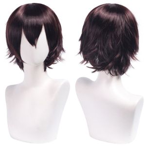 JON09 Universal Short Straight Synthetic Wigs Layered Fake Anime Party Wigs Stage Show Blonde Colorful Cosplay Wig Men Women