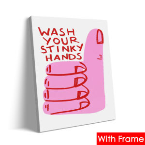 (with Frame) Bathroom Wall Art Canvas Funny Sign Quote Print Waterproof Ready To Hang Home Decor Gift Aesthetic Toilet Poster