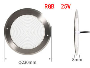 Ultra thin swimming pool underwater LED lights intelligent swimming pool accessories RGB stainless steel or ABS