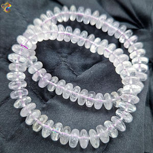 Premium Grade Icy Lavender Amethyst Abacus Rondelle Bracelet