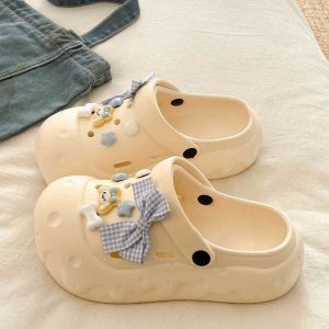[Free Shipping] New Spring And Summer Styles: Thick-Soled Low-Heeled And Fun Cartoon-Themed EVA Clogs For Women Suitable For Both Casual Wear And Commuting