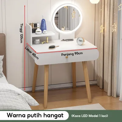 Meja Rias Minimalis Meja Rias Led Meja Rias Aesthetic Meja Rias Modern Kaca Bundar