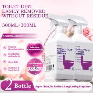 300ml Oxalic Acid Toilet Cleaner Spray Tile Stain Remover Floral Bathroom Cleaner