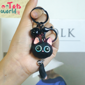 Gantungan Kunci Kucing Cat Resin Kepala Ekor lucu Keychain Cat Resin Imut ganci mewah hadiah couple