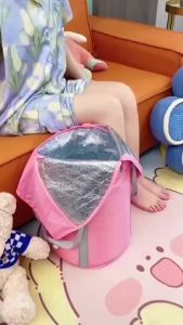 现货Collapsible Thermostatic Foot Soaking Bucket/Folding Pail /Foot Soak Basin for Foot Bath Travel Size可折叠恒温泡脚桶