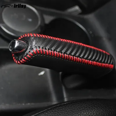 [Local] iriisy Universal Car PU Leather Gears Handbrake Cover Shift Lever Cover Collars Handbrake Cover Hand Brake Cover Anti-Skid Auto Parking Brake