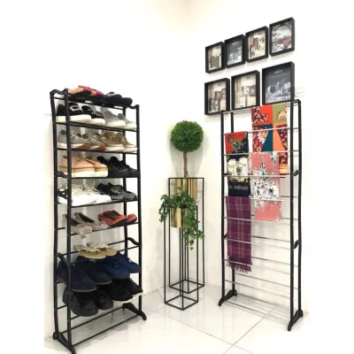 RAK SEPATU MULTI FUNGGSI AMAZING SHOES RAK DAN JILBAB/RAK SEPATU SUSUN /RAK 10 TINGKAT / RAK JILBAB