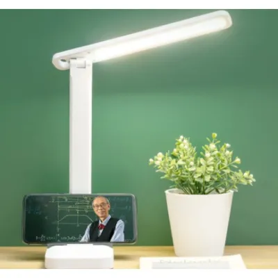 [Local Seller] 3 Modes Mobile Holder USB Rechargeable LED Desk Table Lamp Reading Study Work Natural White Warm Light