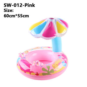 METECH inflatable Baby swimming float boat children with detachable sunshade canopy float for kids