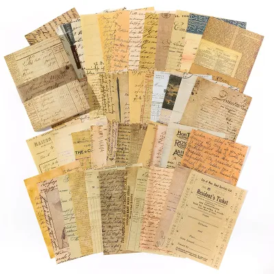 JIUMOO retro literature series scrapbook paper 100 pcs / pack decoration paper for DIY craft planners