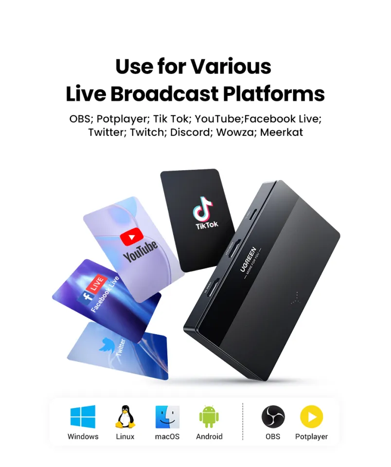 Audio Recorder Linux Stream Recorder UGREEN Video Capture Card