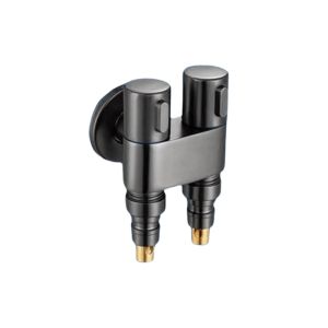 FUNG MALL Brass Washing Machine Faucet Dual Control Automatic Water Stop Angle Valve Durable One in Two Out Faucet Water Stop Valve Bathroom