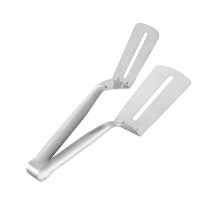 Stainless Steel Frying Shovel Clip Steak BBQ Tongs Fried Fish Spatula Clip Oil Fry Food Clip PAZU