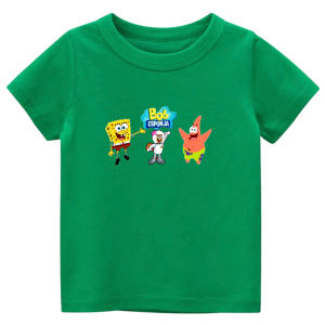 Tshirt kids kaos atasan oblong sablon karakter SPONGEBOB ESPOJA anak usia 1-12tahun