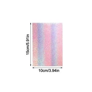 MILDGLOW Rainbow Glitter DIY Fabric Ironing Cloth Non Stick DIY Handmade Bean Paste Fabric  Gradient Beads Sequin Cloth Handmade Beads Toy