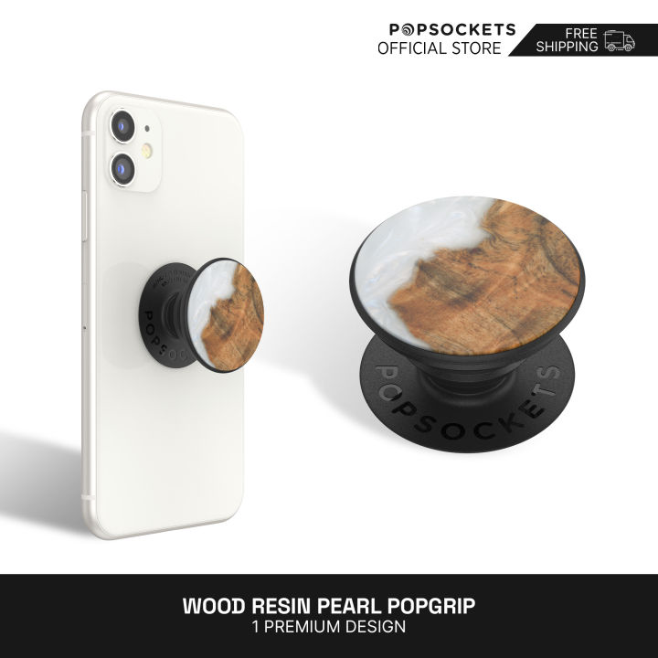 PopSockets Wood Resin Pearl PopGrip The Premium Phone Grip