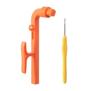 GIORGIONE Yarn Guide Crochetobe Crochet Holder DIY Craft Magic Rings Tool Yarn Tension Regulator Professional Ergonomic Handle 3 in 1 Crochet Helper For Beginners