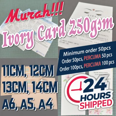 [Min. Order 50PCS] Custom Print 250gsm Ivory Card | Leaflet | Flyer | Invitation Card | Thank you Card | A6 | A5 | A4