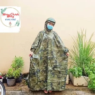 Áo Mưa Bít Dù Rằn Ri 1m65 (Không Xẻ Tà ) Không Thấm nước Cao cấp