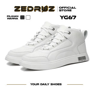 Zedruz Sepatu Kerja Cowok Kekinian Casual Sepatu Sneakers Kulit Pria Sepatu Kuliah YG67