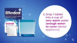 Viên Sủi Efferdent Complete Clean Làm Sạch Và Vệ Sinh Hàm Giả Răng Giả Hàm Tháo Lắp Vỉ 6 Viên (Mỹ) - - Diệt khuẩn và ngăn ngừa sự phát triển của vi khuẩn có thể gây hại cho sức khỏe miệng. - Bảo vệ và duy trì chất lượng của răng giả máng niềng và các