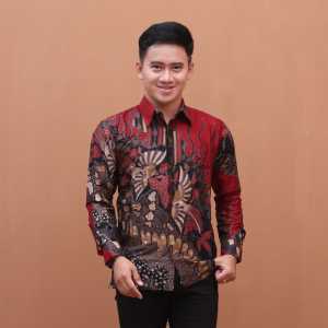 Kemeja batik pria lengan panjang motif terbaru size m l xl xxl