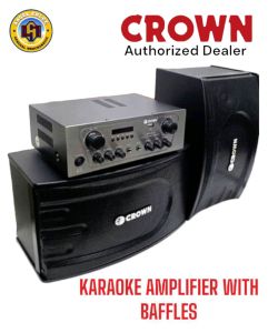 Crown BFA-616 Karaoke Amplifier with Baffles 2000w x2 PMPO Bluetooth mic echo fm radio