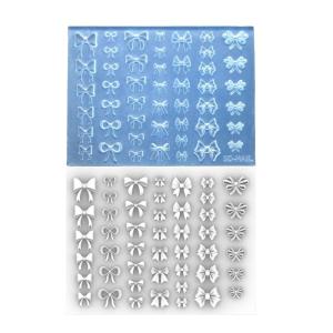 Silicone 3D Nail Embellishment Molds Bowknot Theme Small Accessories Crafting Molds Present for Beauty Enthusiasts