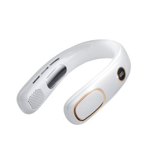 Taoxi Semiconductor Cooling Neck Fan 6000MAH USB Rechargeable Bladeless Fan LED Digital Display Portable Hanging Neck Fan