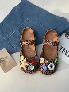 [Free Shipping] Ballet-Style Parent-Child Clogs WomenS 2026 New Summer Slip-On Sandals Non-Slip Outdoor Sandals With A Closed-Toe Design