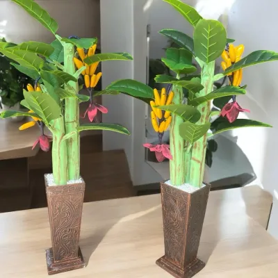 Pohon Pisang Artifisial Estetik tinggi 1 meter - Pisang 1 mtr