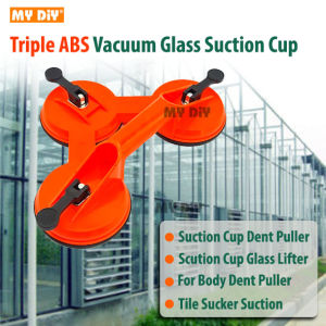 MYDIYHOMEDEPOT - ABS VACUUM GLASS SUCTION PLATE CUP TILES SUCTION CUP DENT PULLER SUCTION CUP - TRIPLE CUP GLASS LIFTER SUCTION CUP CAR BODY DENT PULLER TILE SUCKER SUCTION CUP GLASS MOVING LIFTER SUCTION CUP