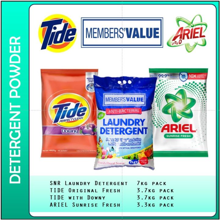 SNR TIDE ARIEL 7kg HE Laundry Detergent Powder | Lazada PH