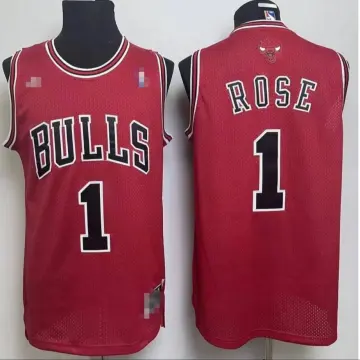 Derrick orders rose bulls throwback jersey